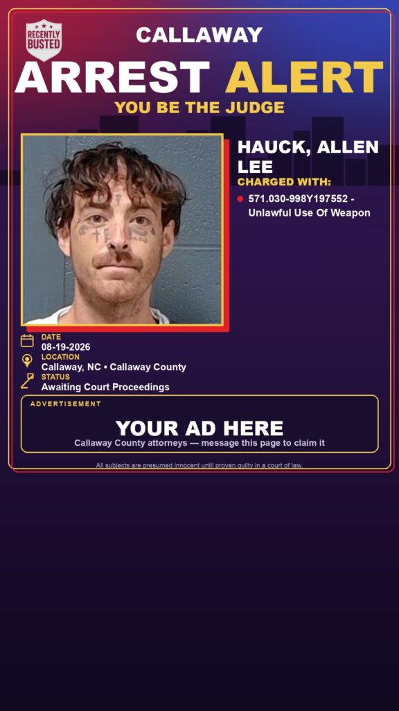 Arrest report — Hauck, Allen Lee