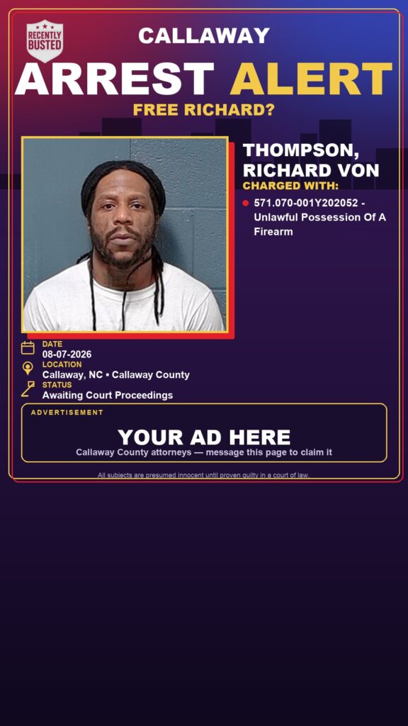 Arrest report — Thompson, Richard Von
