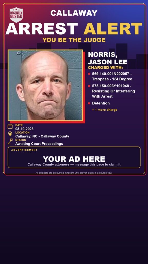 Arrest report — Norris, Jason Lee