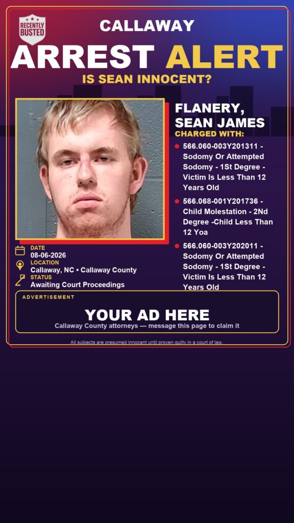 Arrest report — Flanery, Sean James