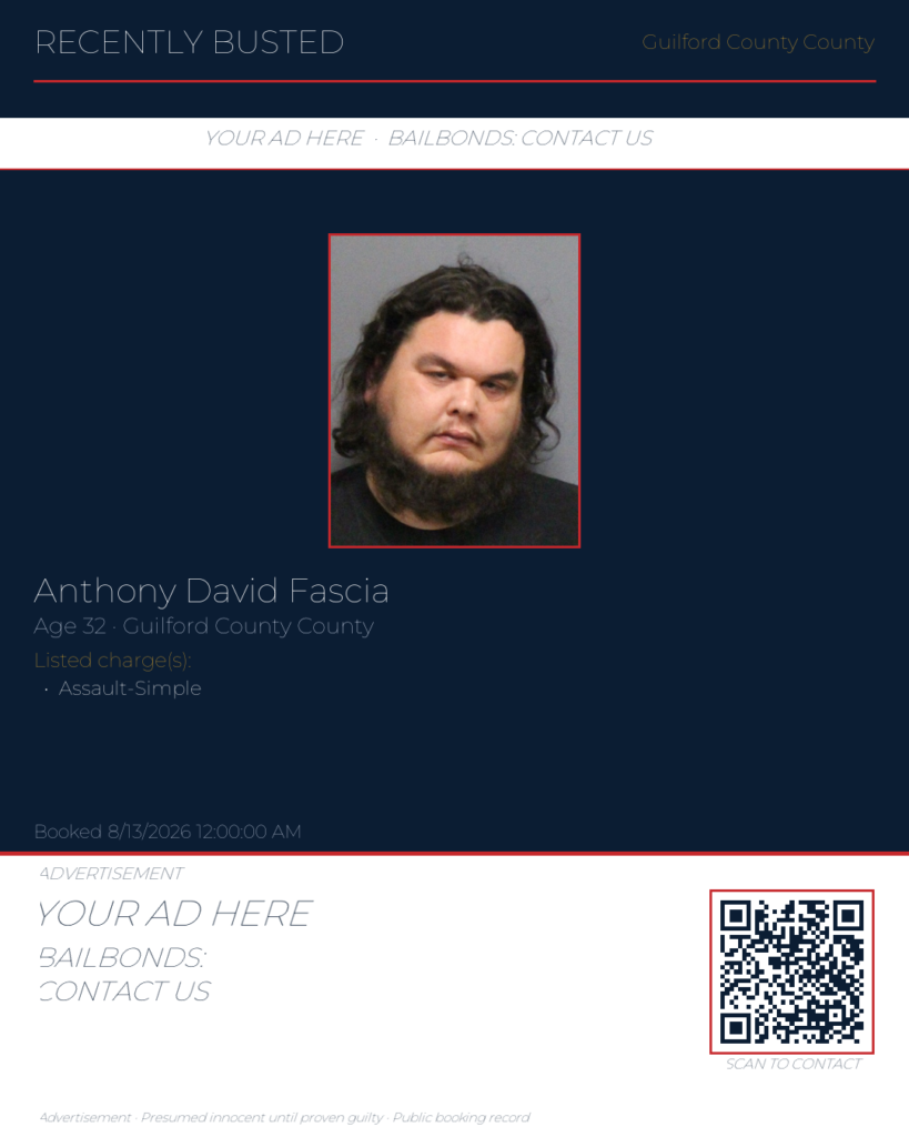 Arrest report — ANTHONY DAVID FASCIA