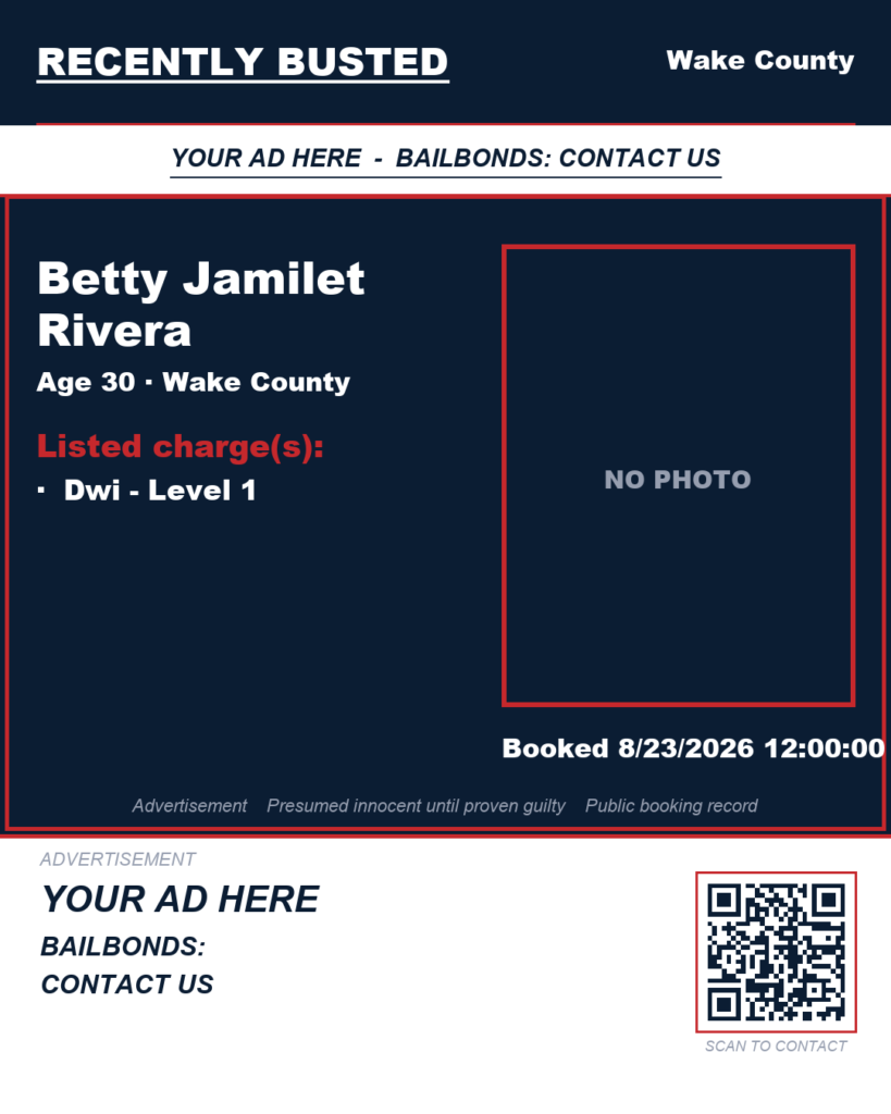 Arrest report — BETTY JAMILET RIVERA