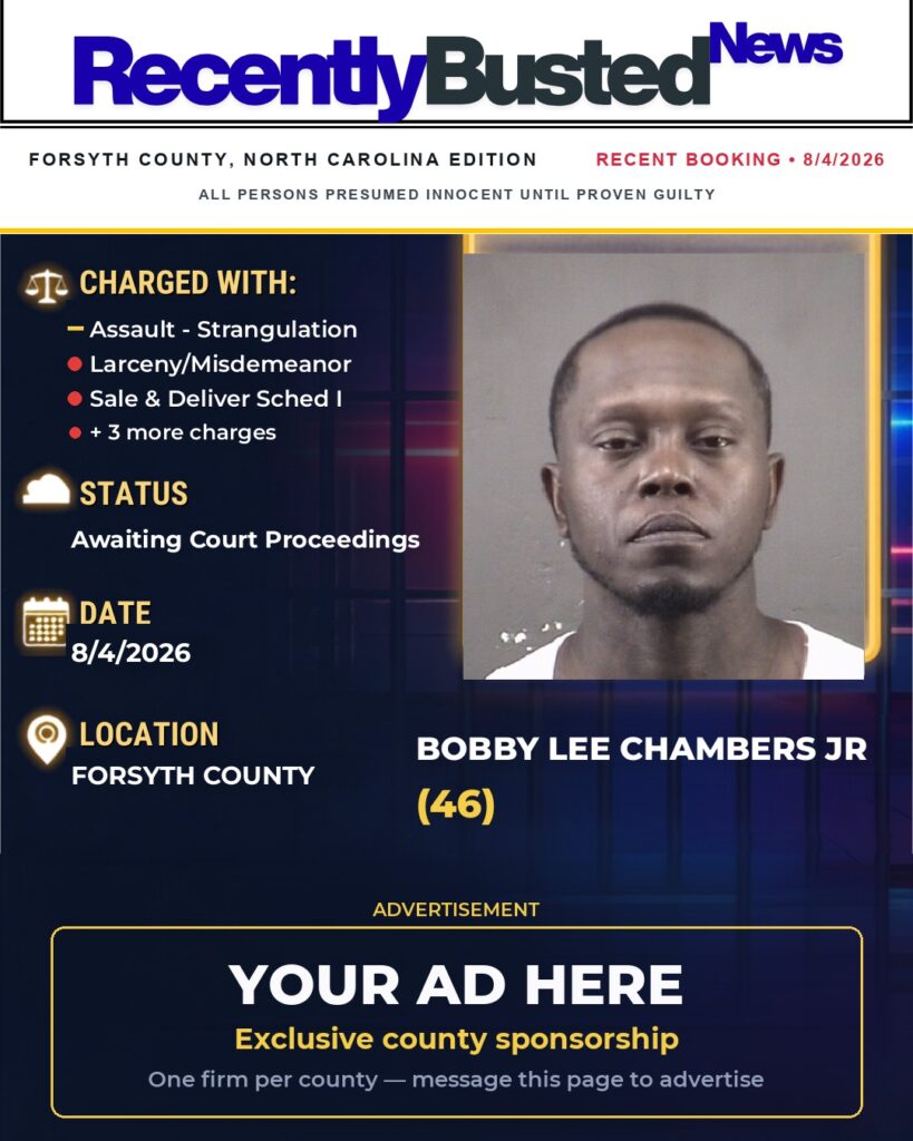 Arrest report — BOBBY LEE CHAMBERS JR