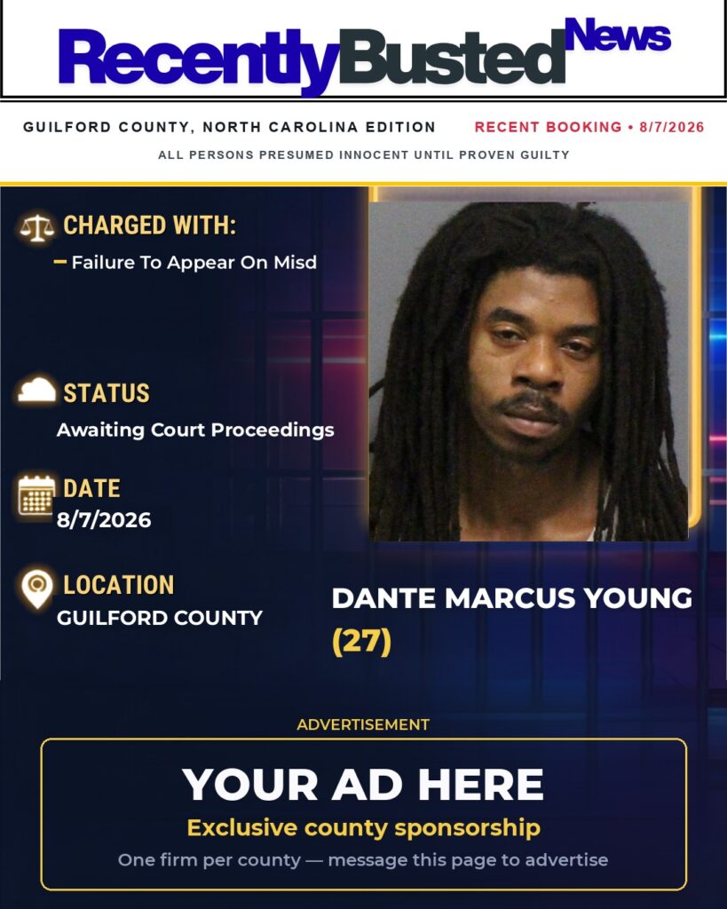 Arrest report — DANTE MARCUS YOUNG