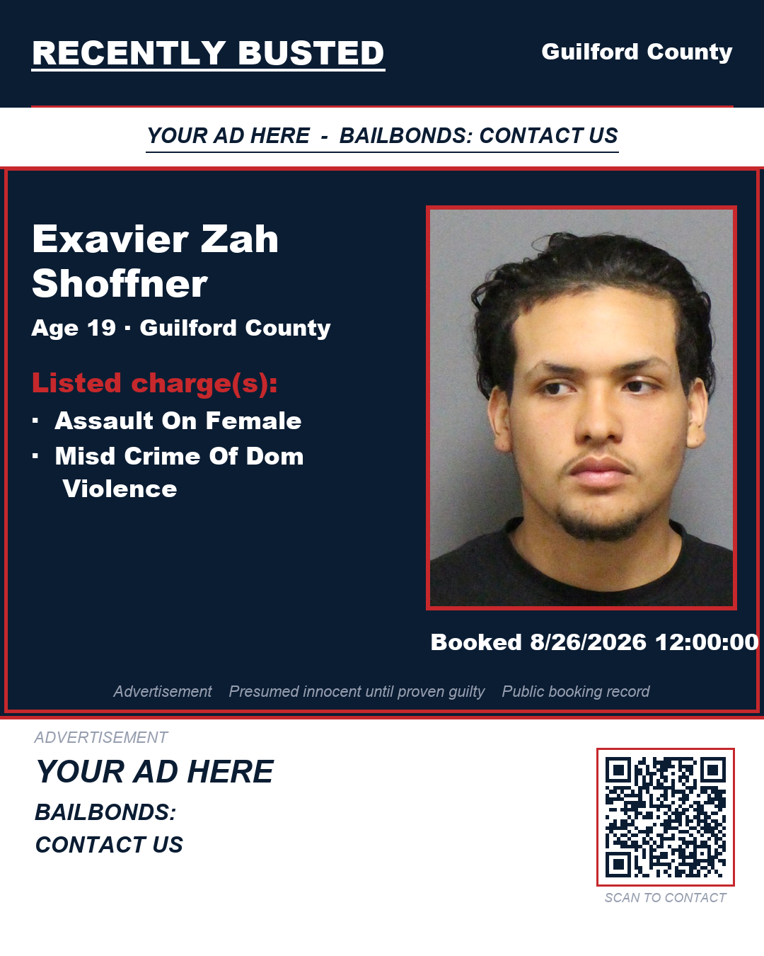 Arrest report - EXAVIER ZAH SHOFFNER