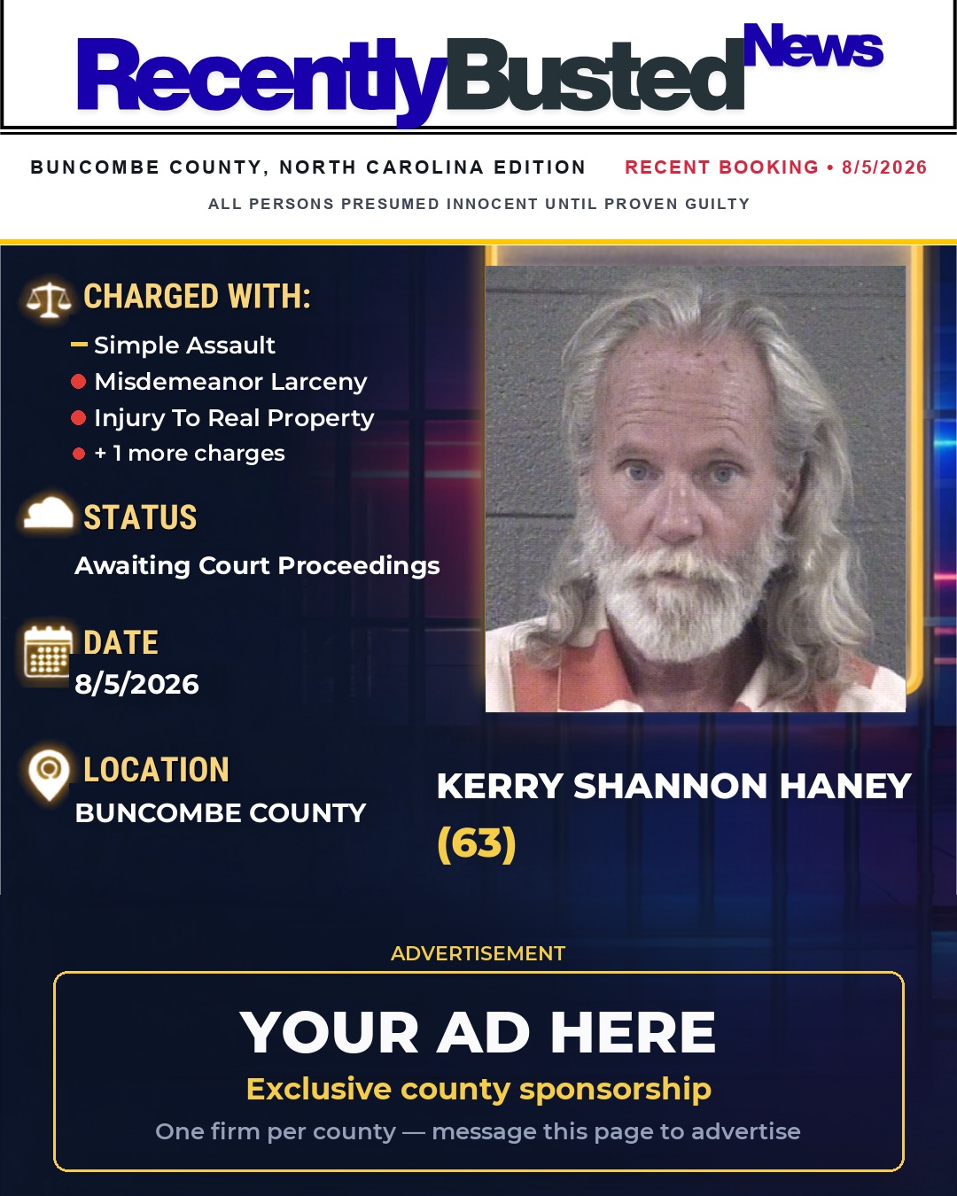 Arrest report - KERRY SHANNON HANEY