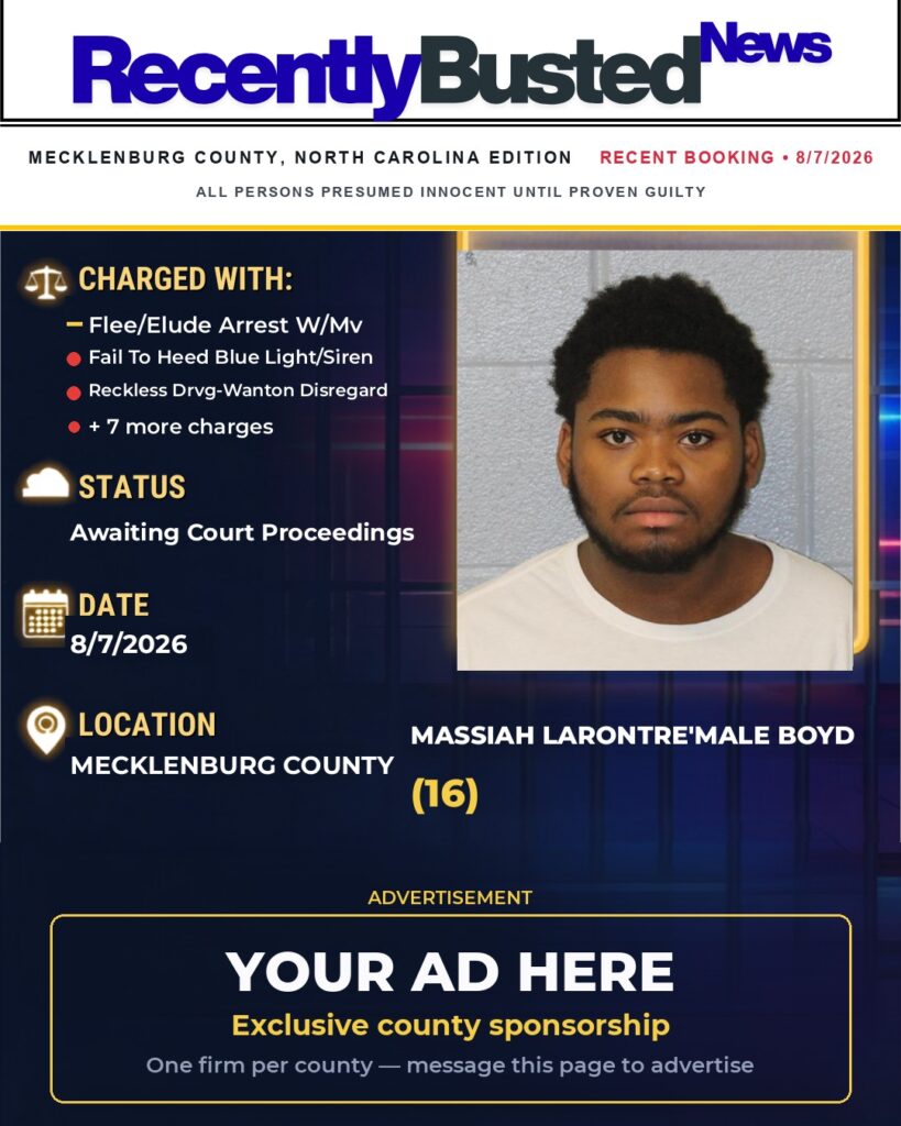 Arrest report โ MASSIAH LARONTRE'MALE BOYD