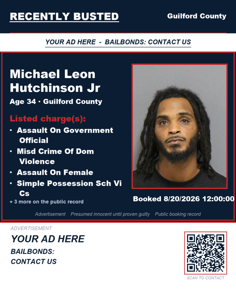 Arrest report - MICHAEL LEON HUTCHINSON JR