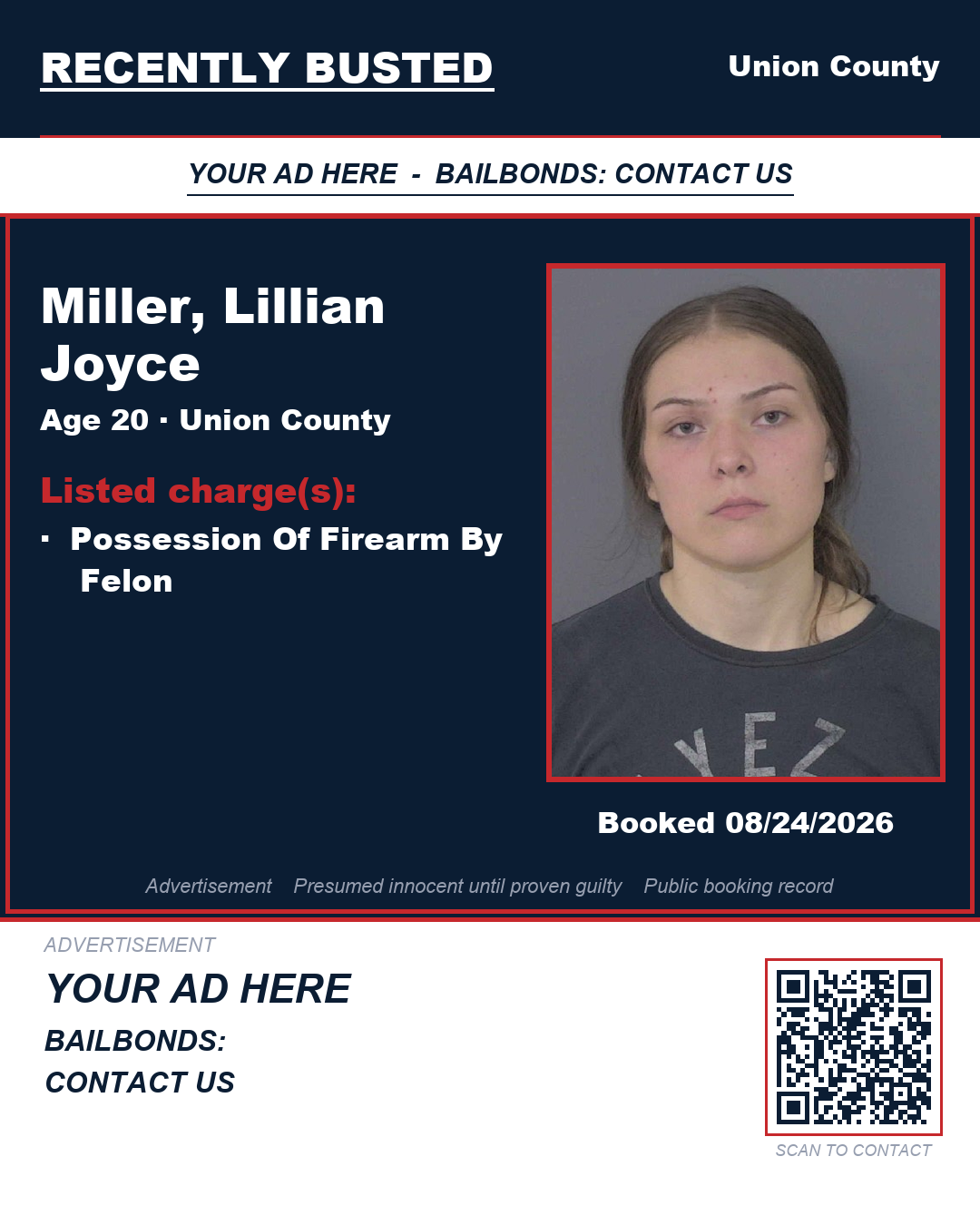 Arrest report - MILLER, LILLIAN JOYCE