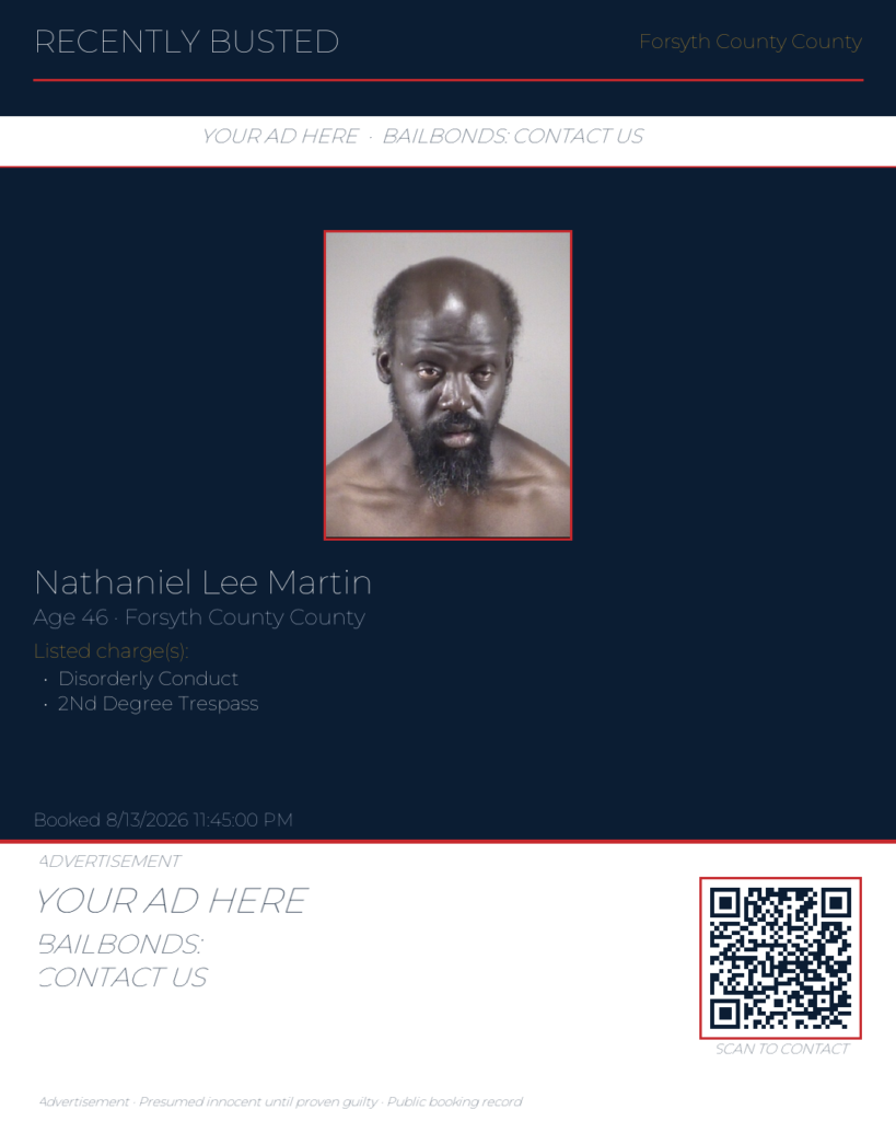 Arrest report — NATHANIEL LEE MARTIN