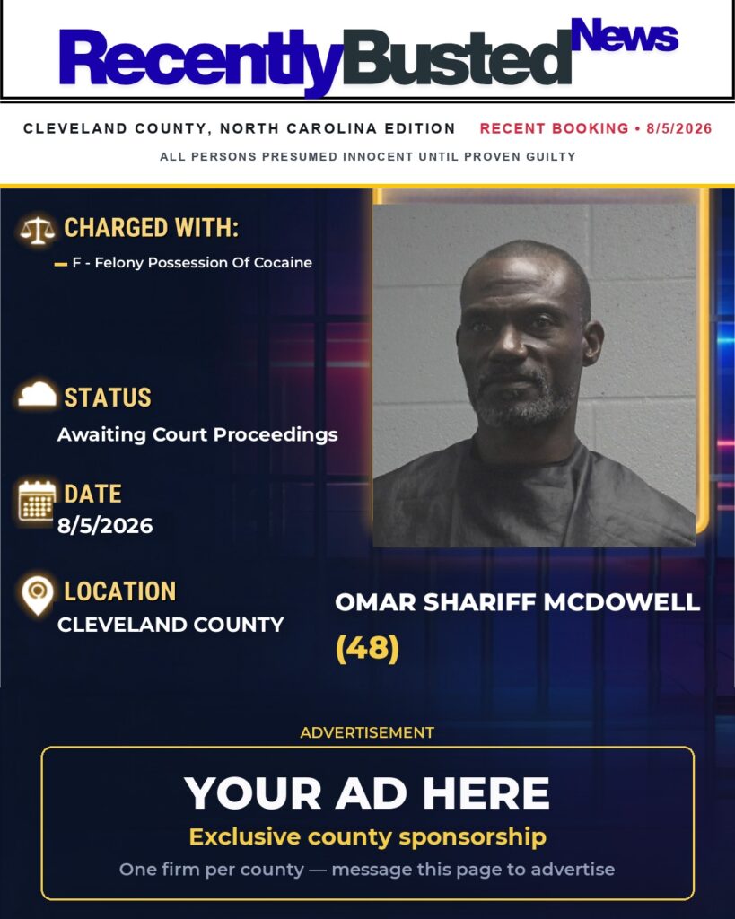 Arrest report — OMAR SHARIFF MCDOWELL