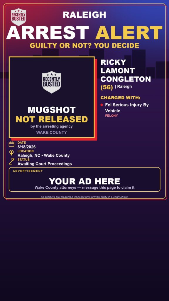 Arrest report — RICKY LAMONT CONGLETON