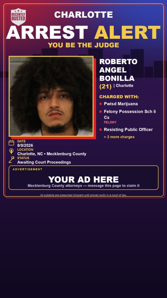 Arrest report — ROBERTO ANGEL BONILLA
