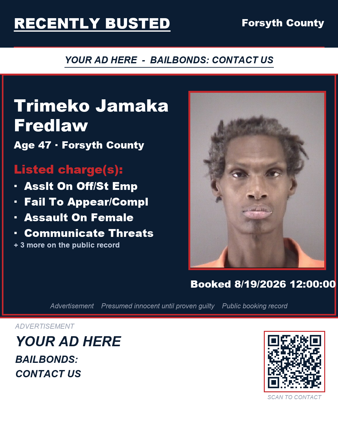 Arrest report - TRIMEKO JAMAKA FREDLAW