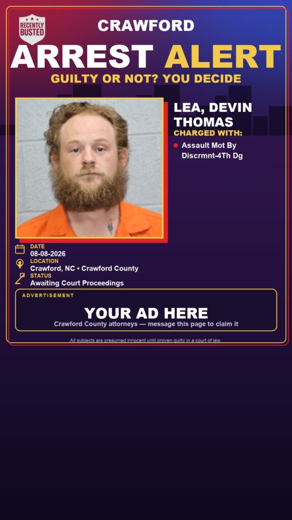 Arrest report — Lea, Devin Thomas
