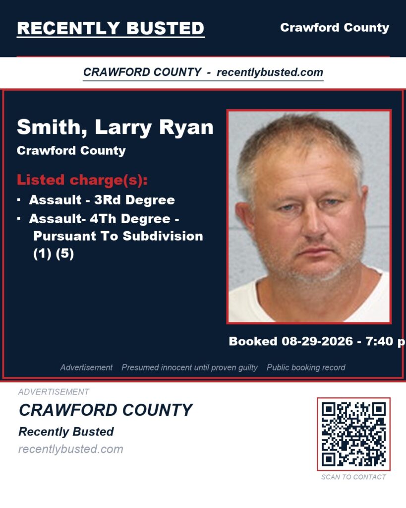 Smith, Larry Ryan — arrest record card, Missouri