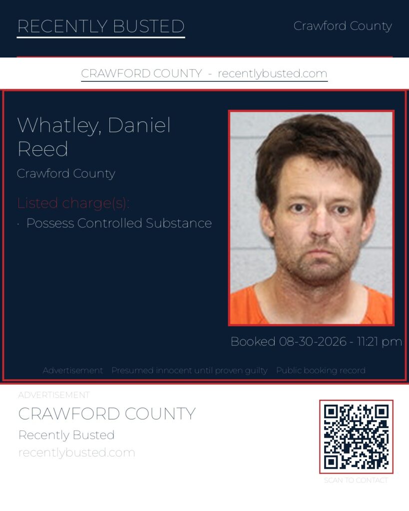Whatley, Daniel Reed — arrest record card, Missouri