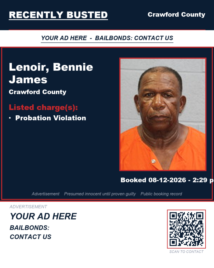 Arrest report — Lenoir, Bennie James