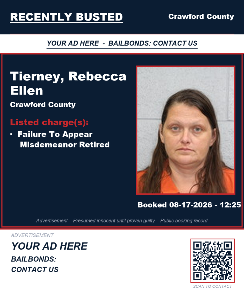 Arrest report — Tierney, Rebecca Ellen