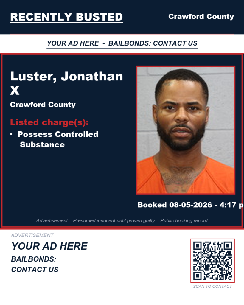 Arrest report — Luster, Jonathan X