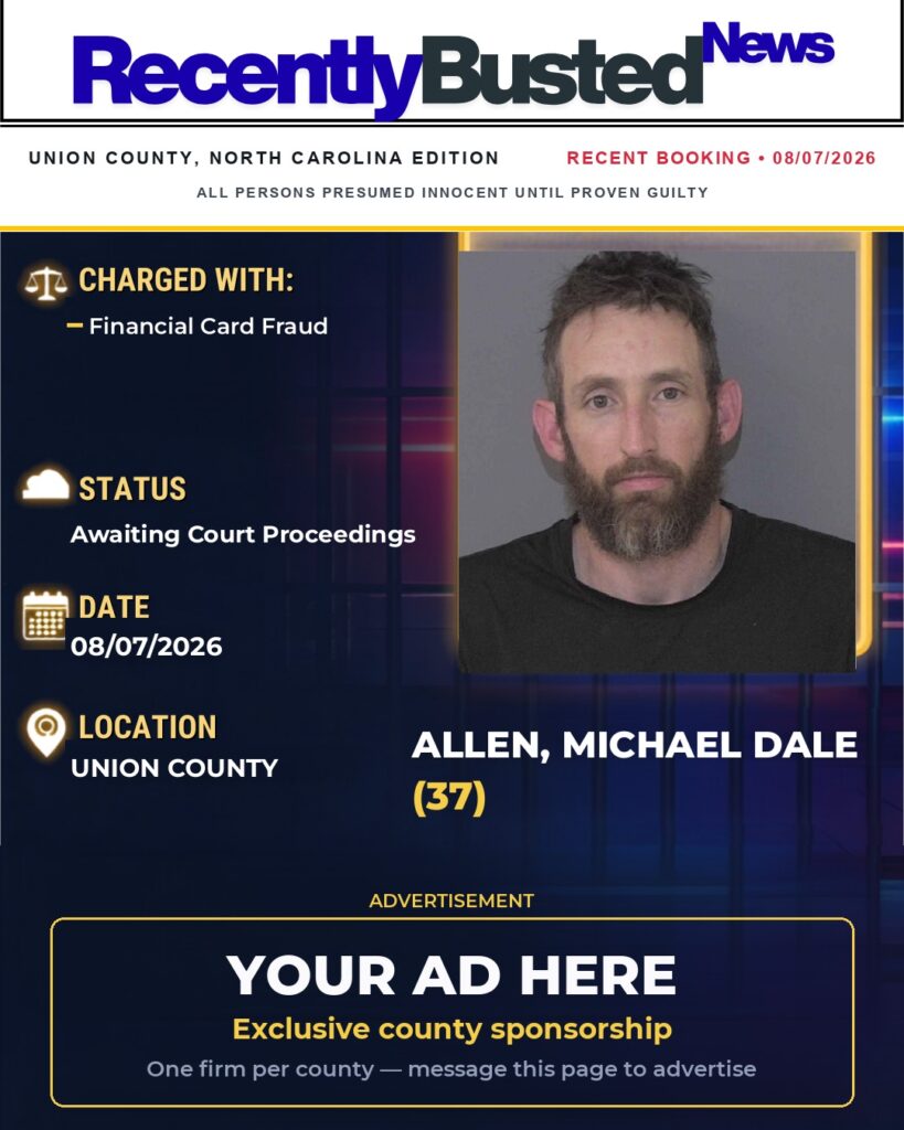 Arrest report - ALLEN, MICHAEL DALE