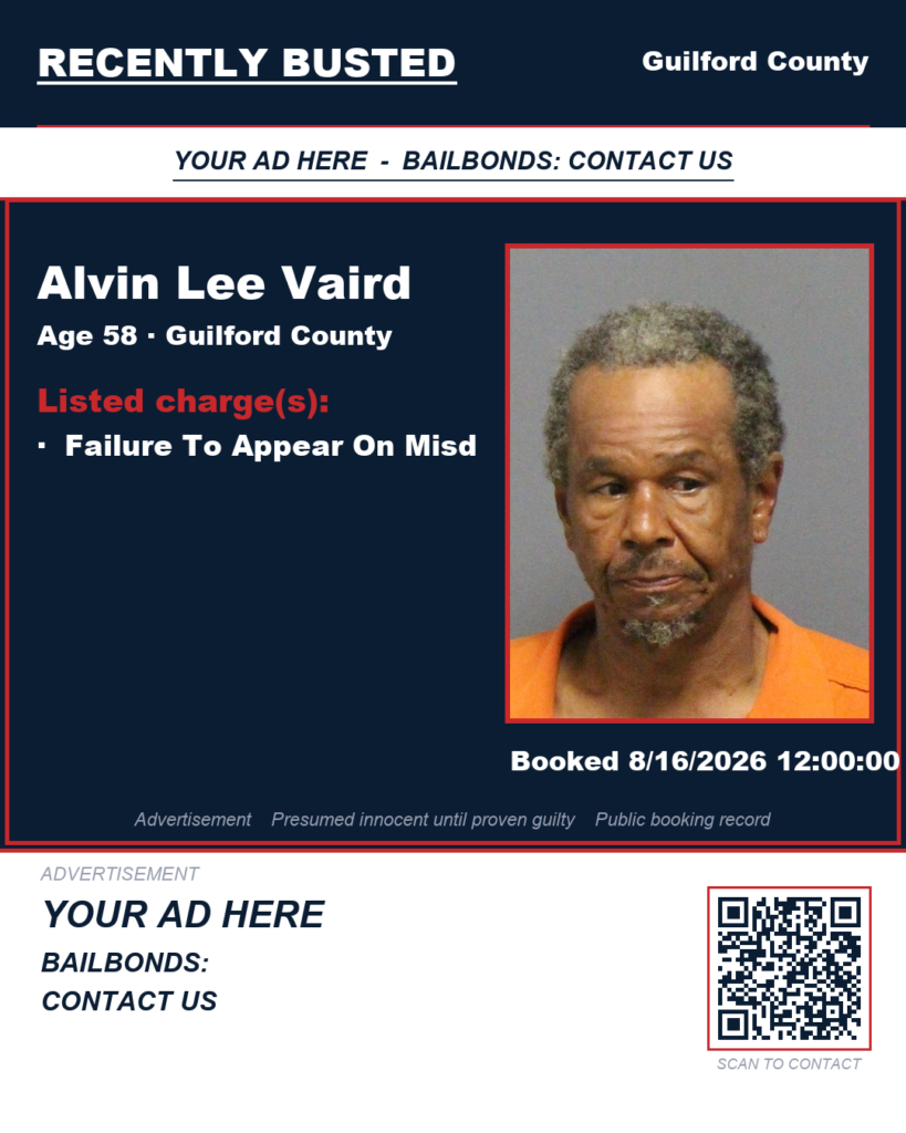 Arrest report — ALVIN LEE VAIRD