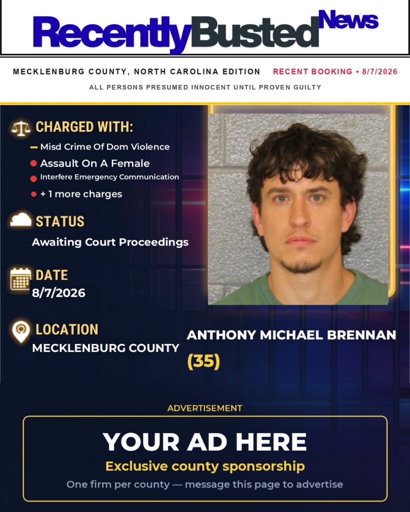 Arrest report — ANTHONY MICHAEL BRENNAN