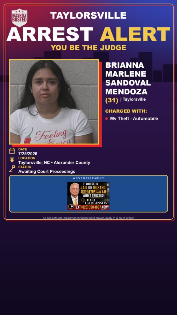 Arrest report — BRIANNA MARLENE SANDOVAL MENDOZA