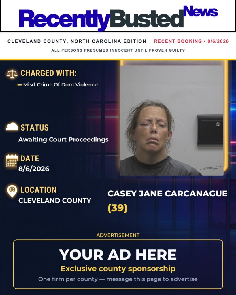 Arrest report — CASEY JANE CARCANAGUE