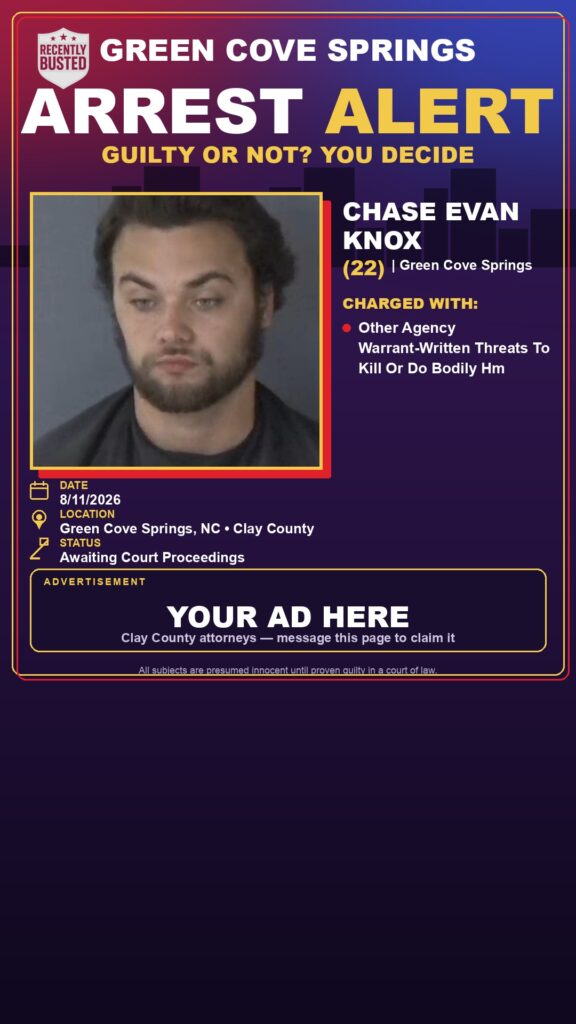 Arrest report — CHASE EVAN KNOX