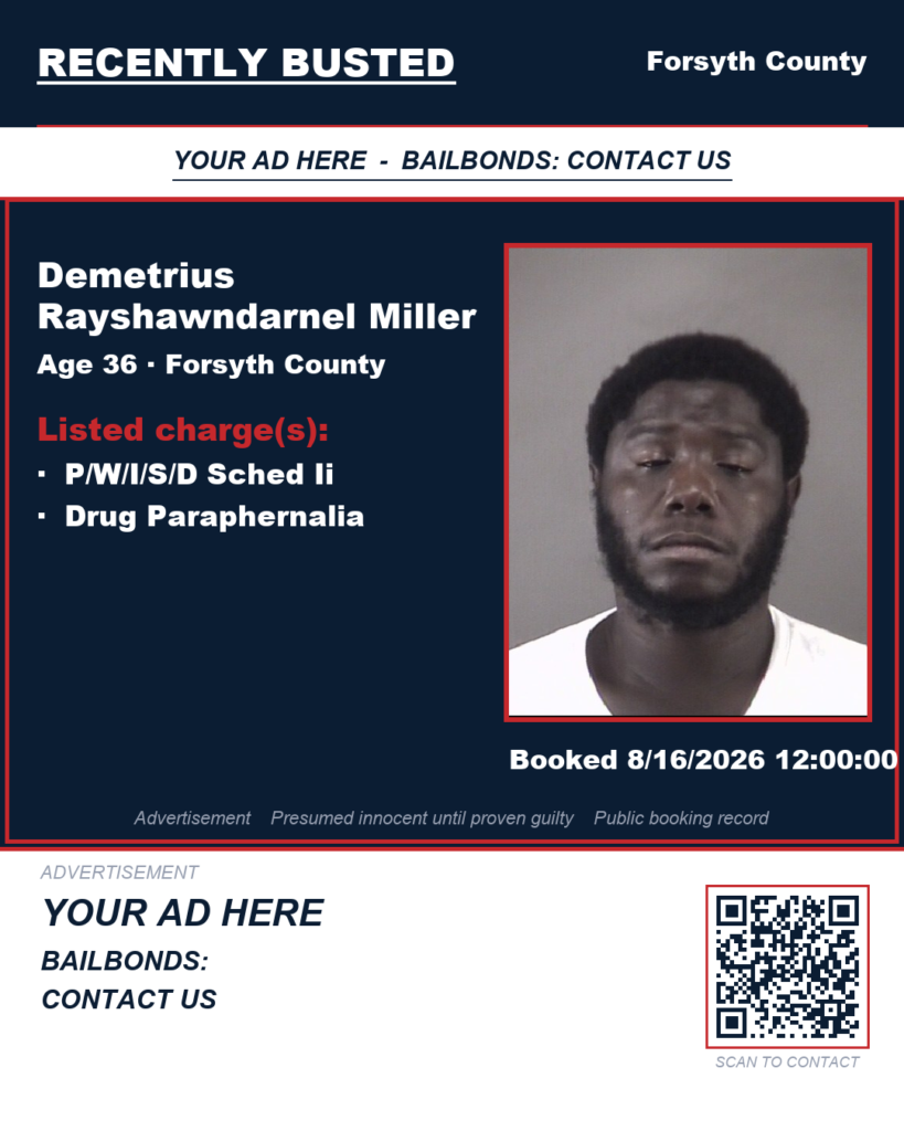 Arrest report — DEMETRIUS RAYSHAWNDARNEL MILLER