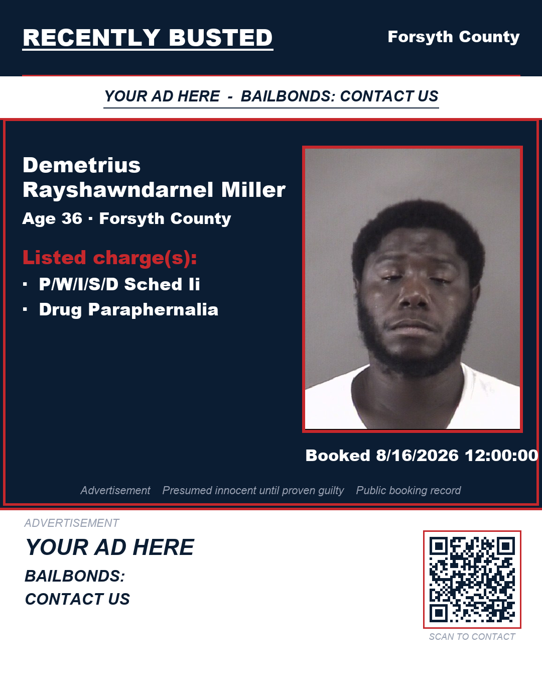 Arrest report - DEMETRIUS RAYSHAWNDARNEL MILLER