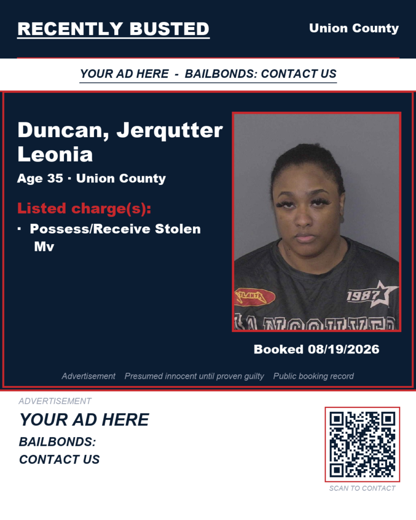 Arrest report - DUNCAN, JERQUTTER LEONIA