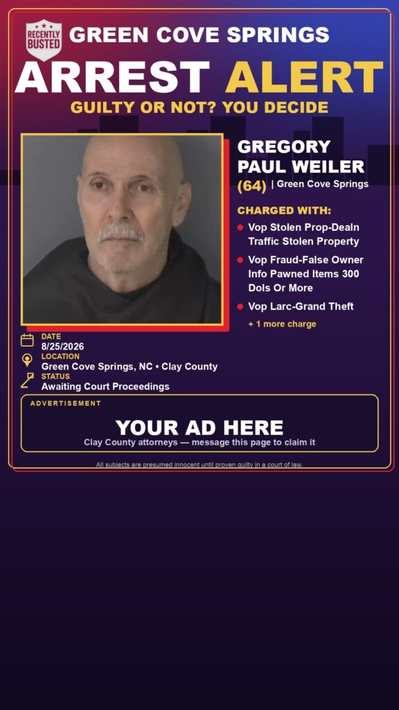 Arrest report - GREGORY PAUL WEILER