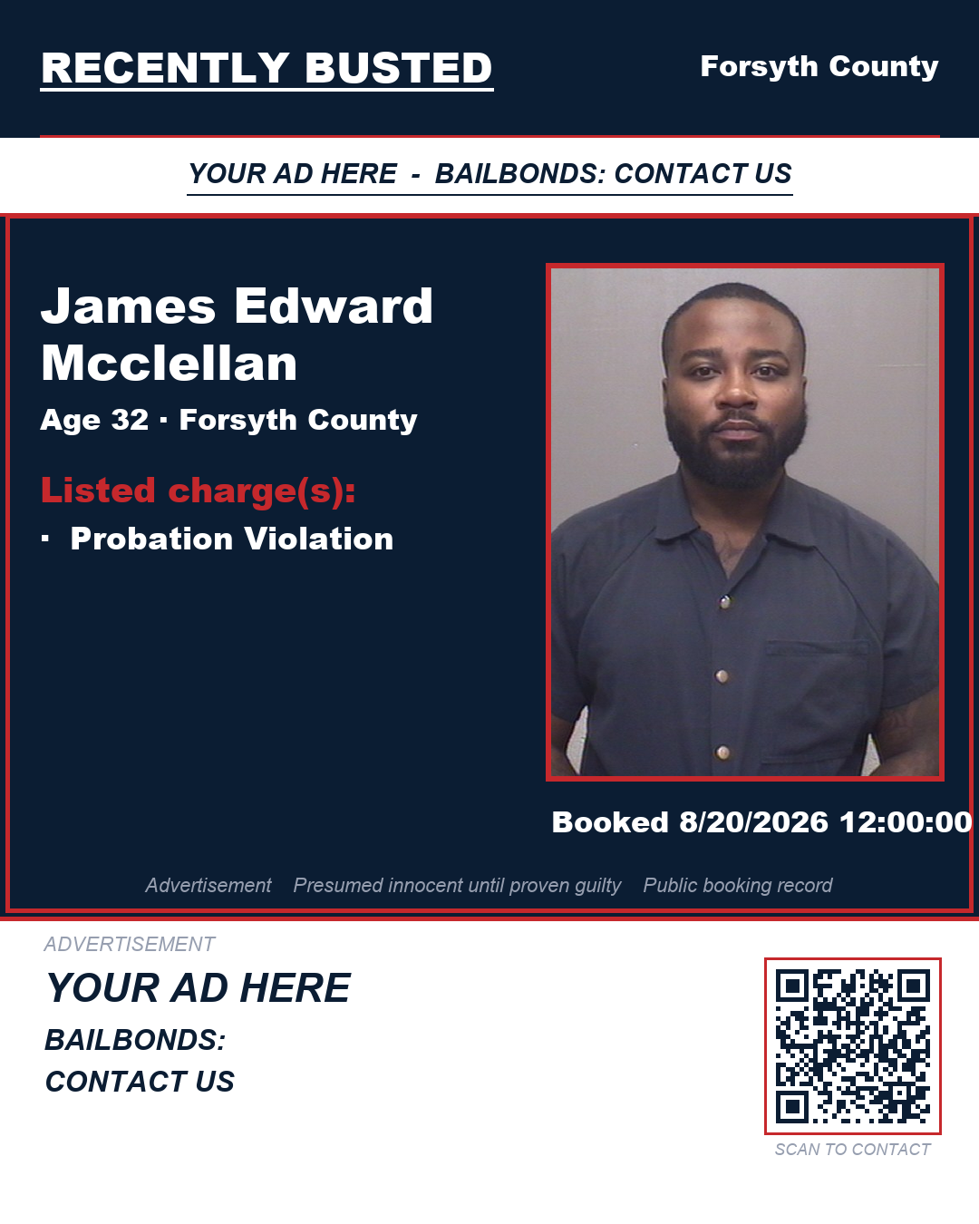 Arrest report - JAMES EDWARD MCCLELLAN