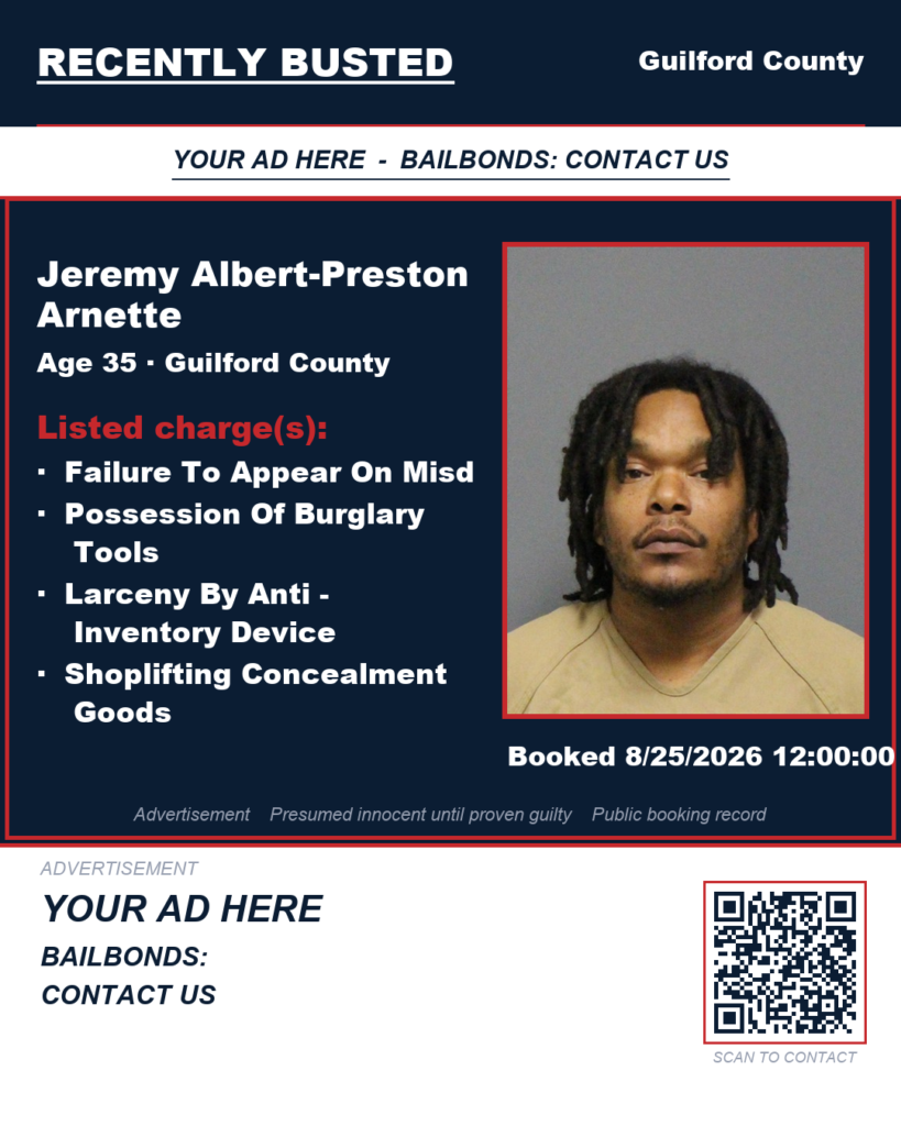 Arrest report - JEREMY ALBERT-PRESTON ARNETTE