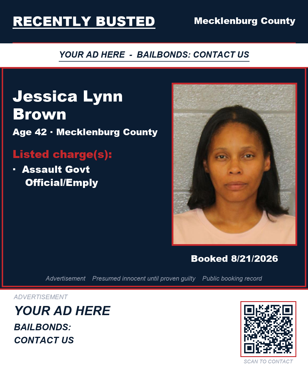 Arrest report - JESSICA LYNN BROWN