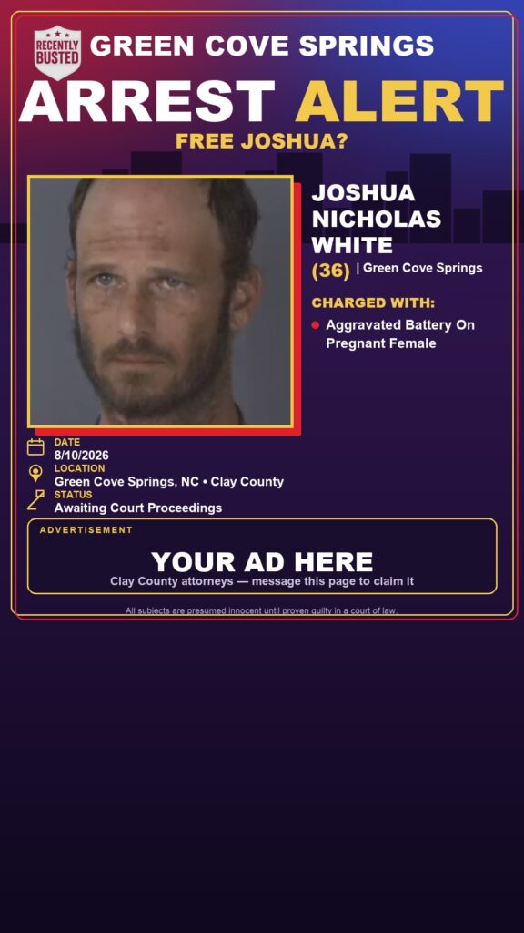 Arrest report — JOSHUA NICHOLAS WHITE