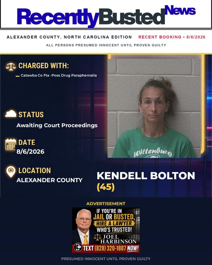 Arrest report — KENDELL BOLTON
