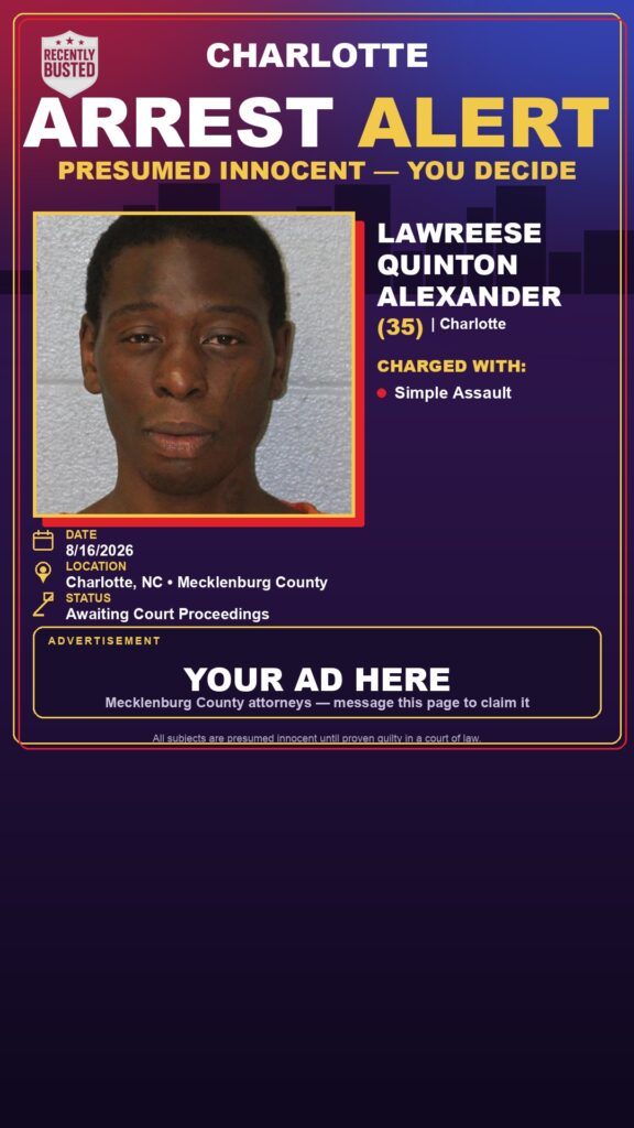 Arrest report — LAWREESE QUINTON ALEXANDER