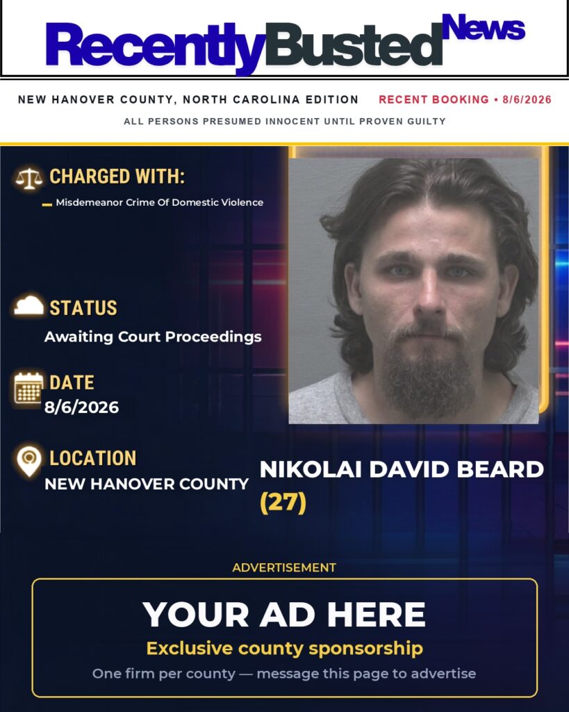 Arrest report — NIKOLAI DAVID BEARD