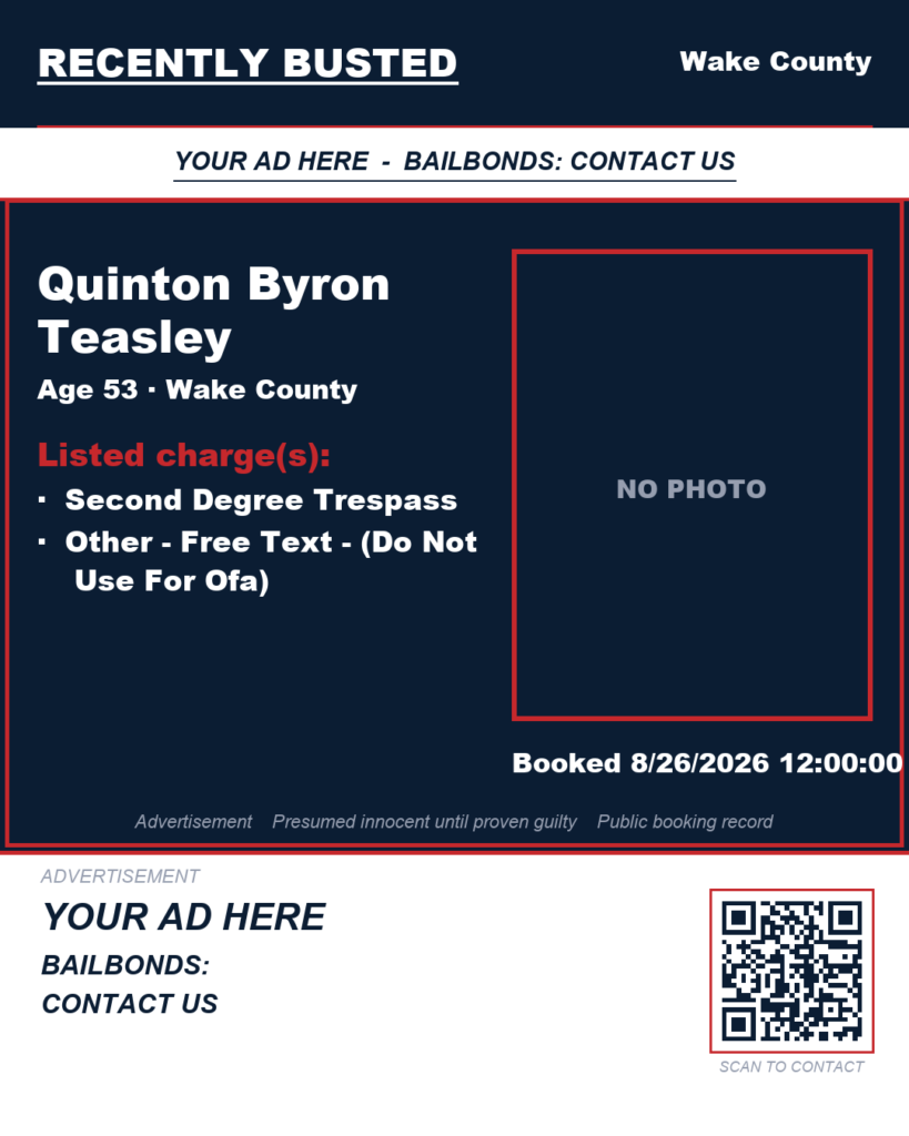 Arrest report - QUINTON BYRON TEASLEY