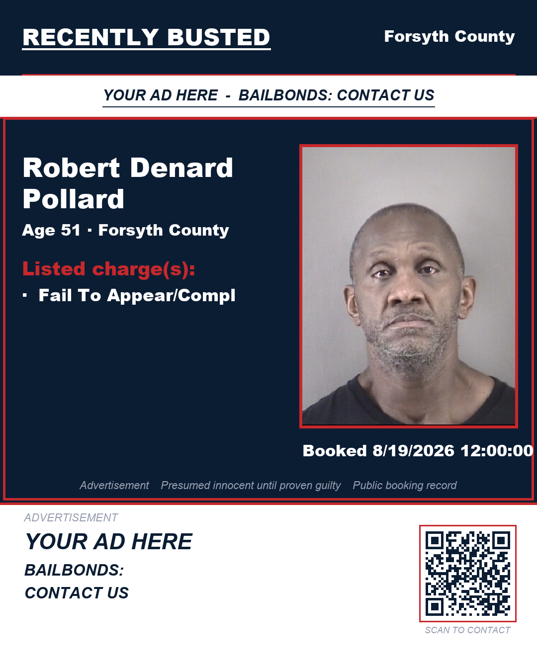 Arrest report - ROBERT DENARD POLLARD