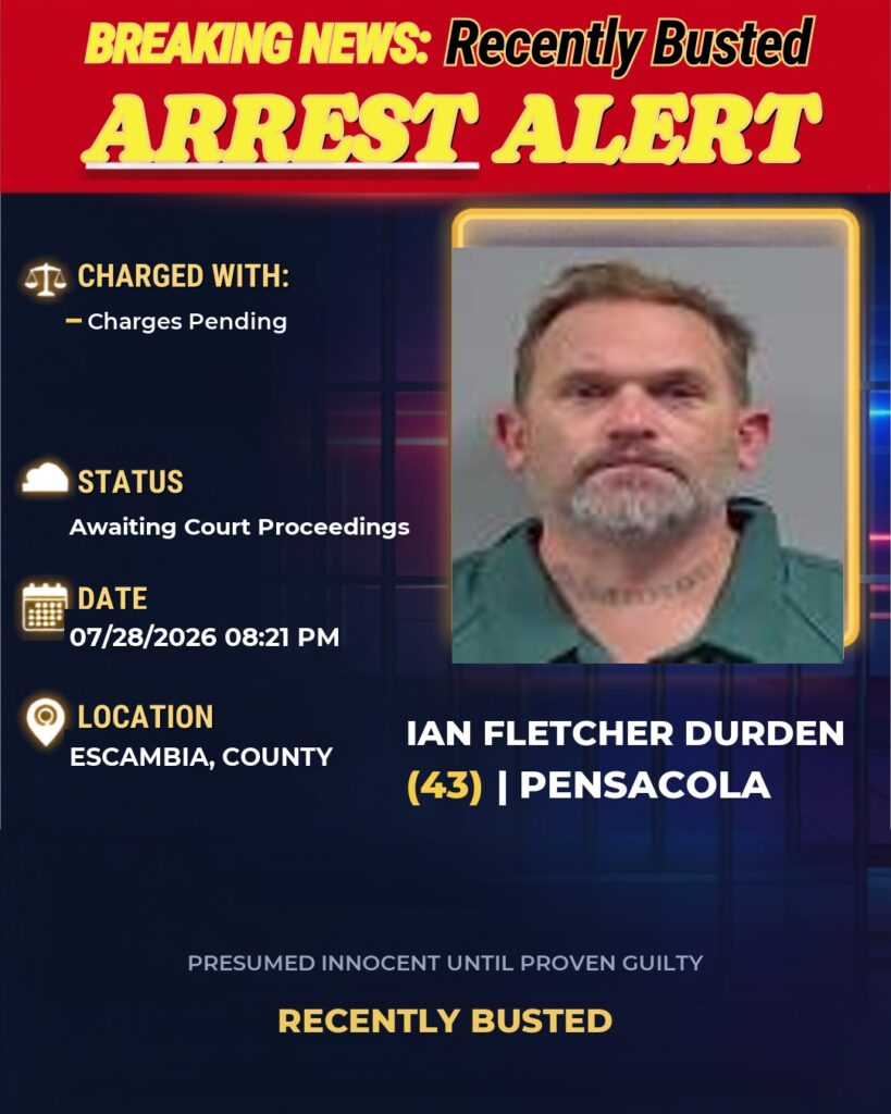 Arrest report — Ian Fletcher Durden
