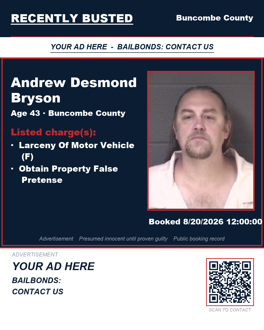 Arrest report - ANDREW DESMOND BRYSON