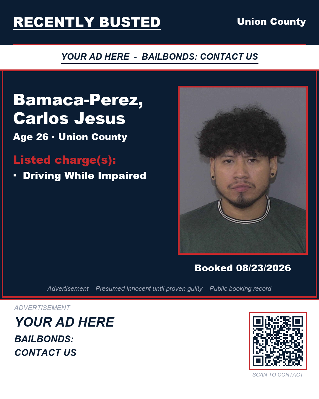 Arrest report - BAMACA-PEREZ, CARLOS JESUS