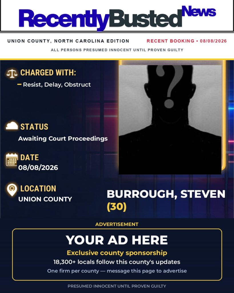 Arrest report - BURROUGH, STEVEN