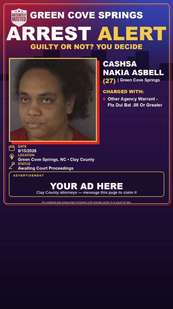 Arrest report — CASHSA NAKIA ASBELL