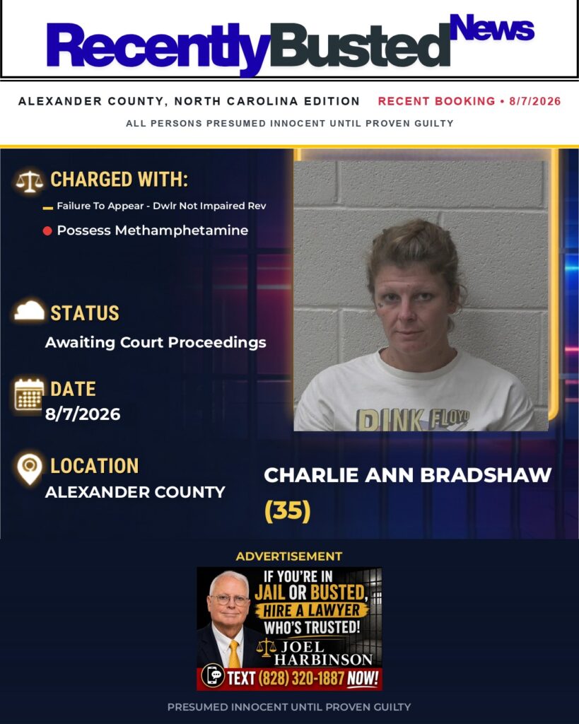 Arrest report — CHARLIE ANN BRADSHAW