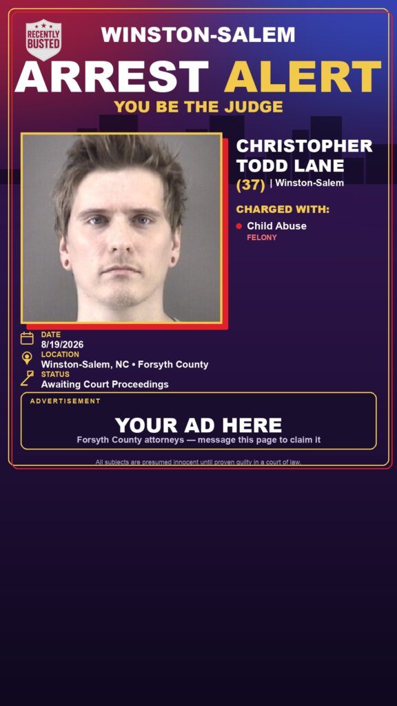 Arrest report — CHRISTOPHER TODD LANE